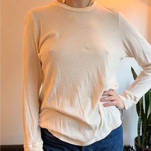 The Great Long Sleeve Top in Off-White